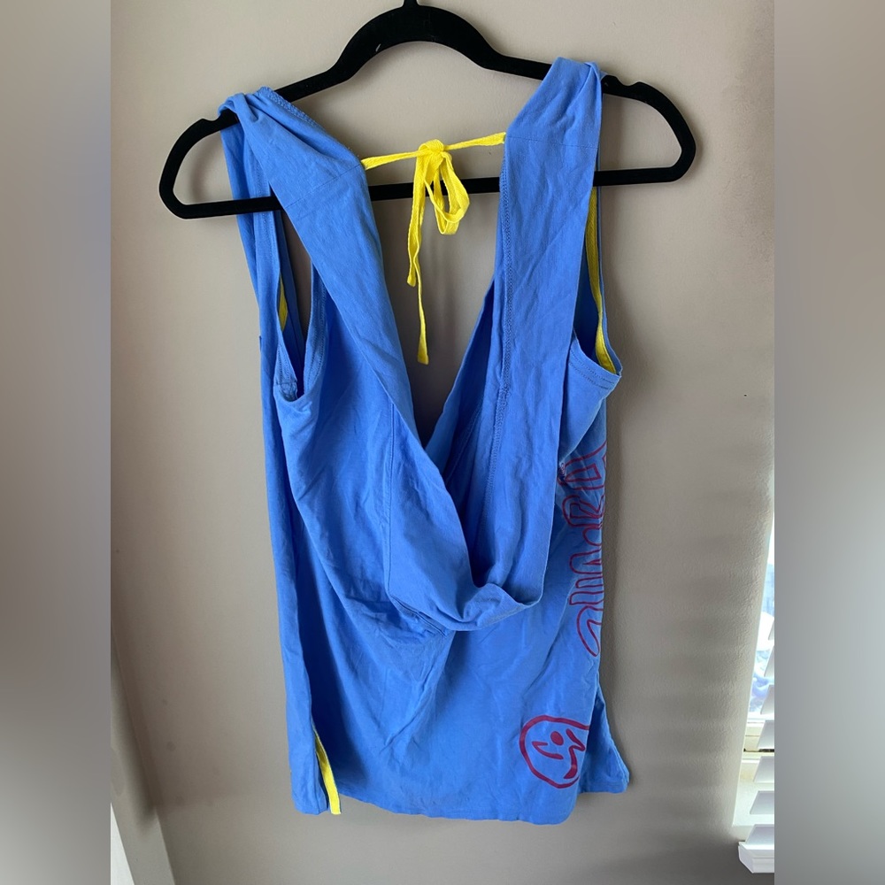 Zumba scoop neck tie back top